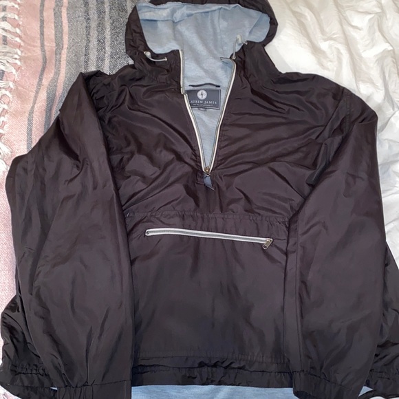 Lauren James Jackets \u0026 Coats | Lauren James Rain Pullover | Color: Black/Gray | Size: L | Kenzietrent637's Closet